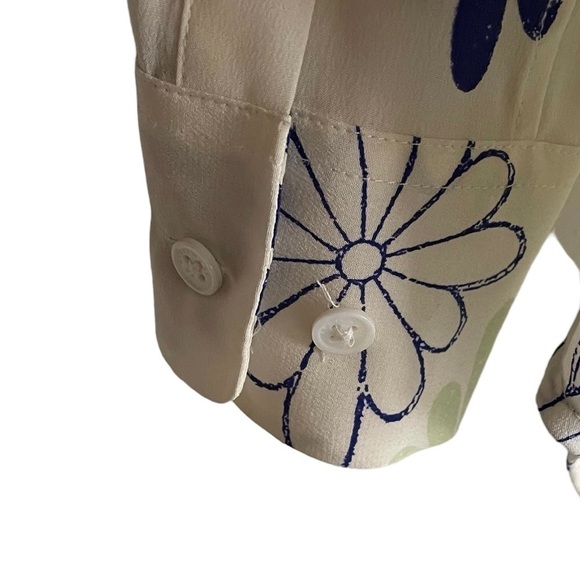 EQUIPMENT FEMME Silk Blouse Floral Print Cream XS - Picture 8 of 10